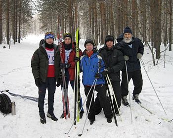 Лыжная команда нашего института